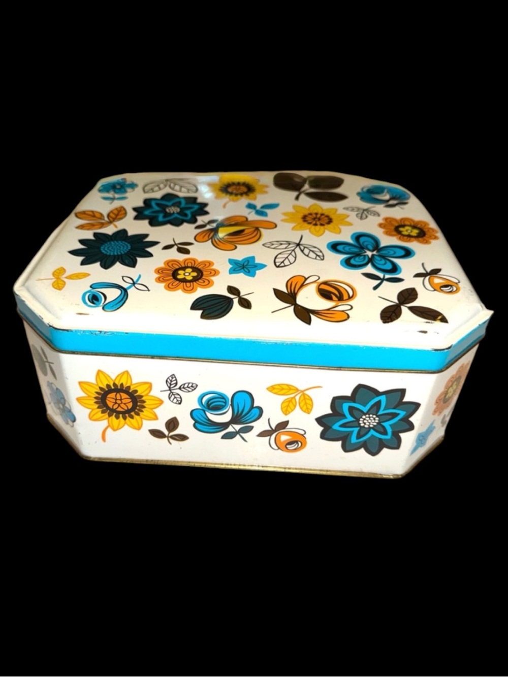 Vintage (1970s) Floral Fox’s Biscuit Tin made in England
